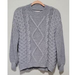 SO goods for life Women's Small Gray Long Sleeve Sweater
